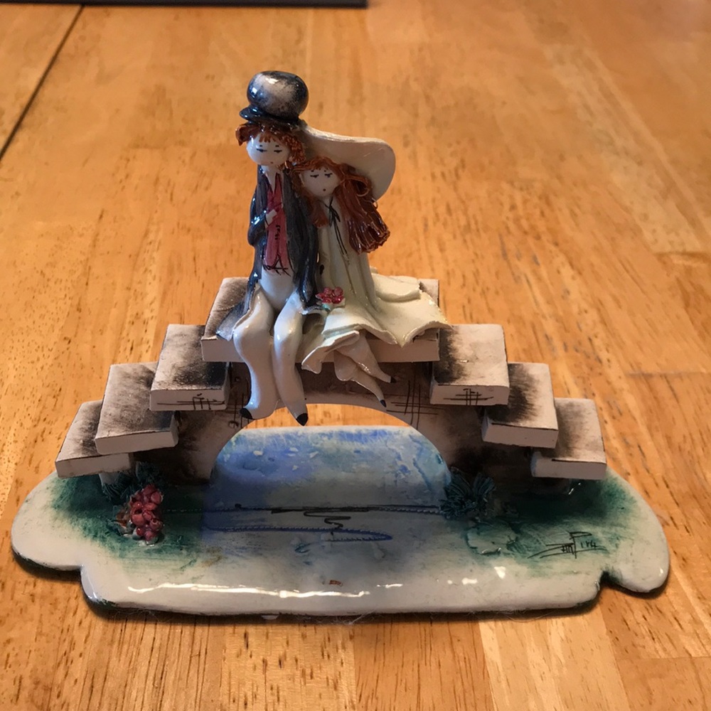 Lovers on a bridge